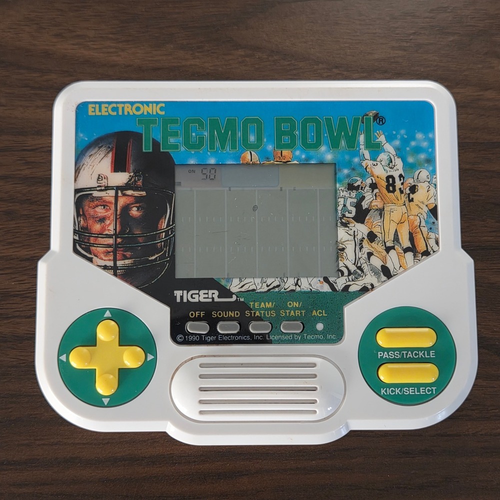 Vintage 1990 Tiger Electronics Tecmo Bowl Handheld Football Game Tested Working